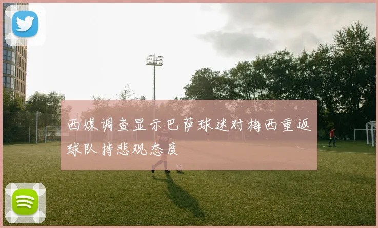 西媒调查显示巴萨球迷对梅西重返球队持悲观态度